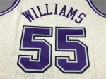 NBA 55 Williams Sacramento Kings Maillot crème brodé